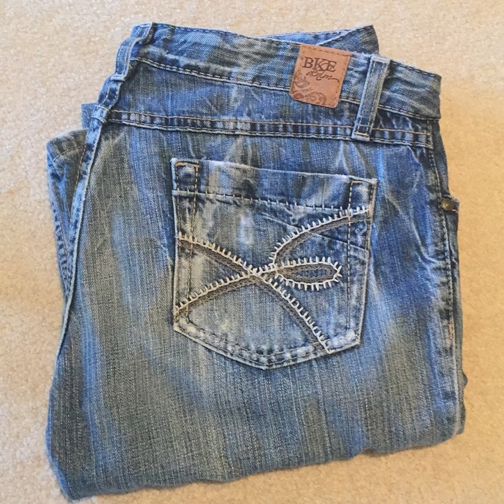 Light/medium wash Big star wide leg jeans